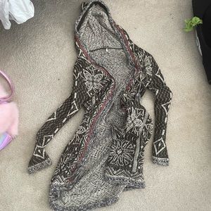 Free People tie hooded sweater